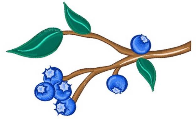 Picture of Blueberries Machine Embroidery Design