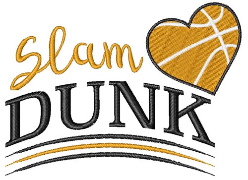 Basketball Slam Dunk Machine Embroidery Design