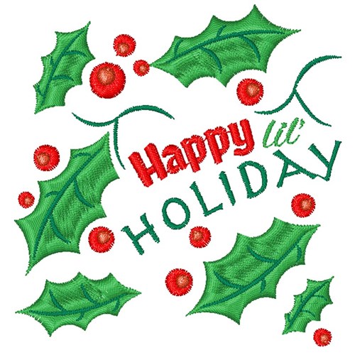 Happy Lil Holiday Machine Embroidery Design
