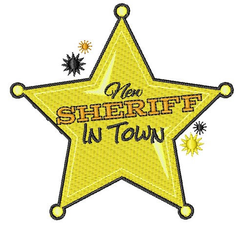 New Sheriff In Town Machine Embroidery Design