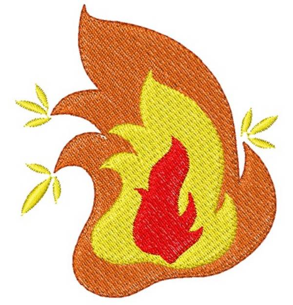 Picture of Flaming Fire Machine Embroidery Design