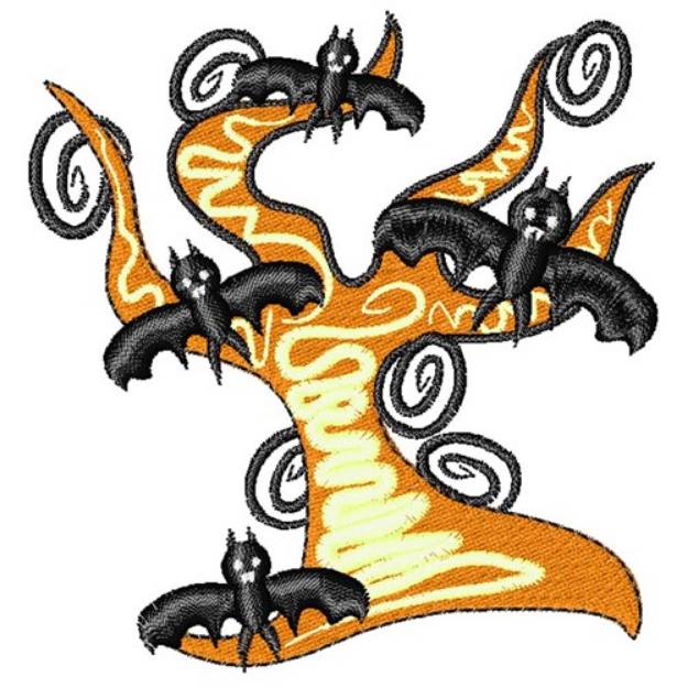 Picture of Halloween Tree Machine Embroidery Design