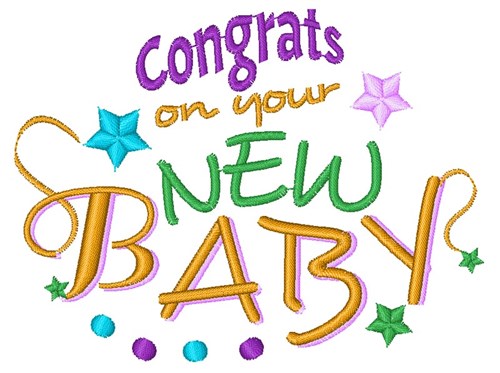 Congrats On Baby Machine Embroidery Design