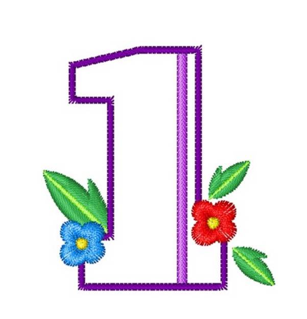 Picture of First Birthday Machine Embroidery Design