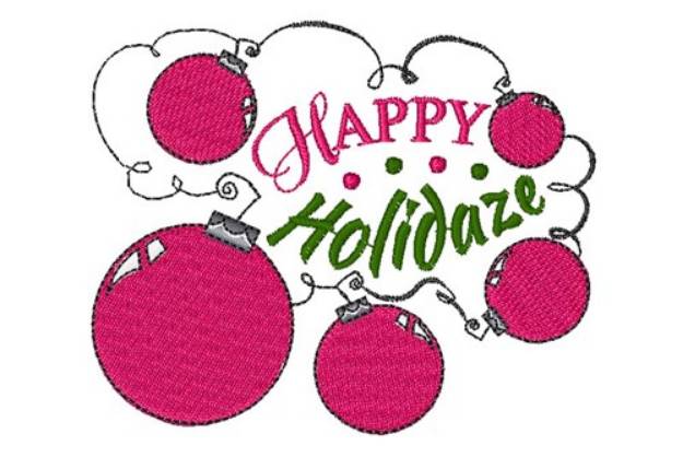 Picture of Happy Holidaze Machine Embroidery Design