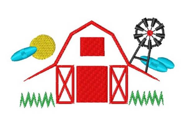 Picture of Barn Base Machine Embroidery Design