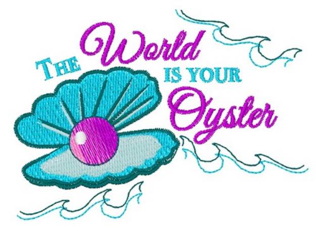 Picture of World Is Your Oyster Machine Embroidery Design