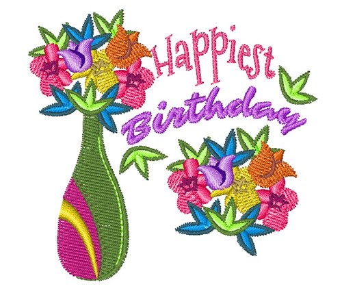 Happiest Birthday Machine Embroidery Design