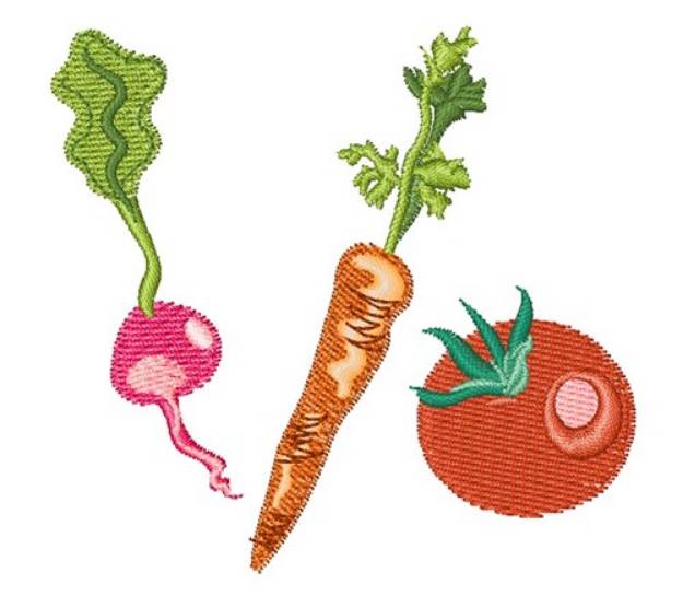 Picture of Vegetables Machine Embroidery Design