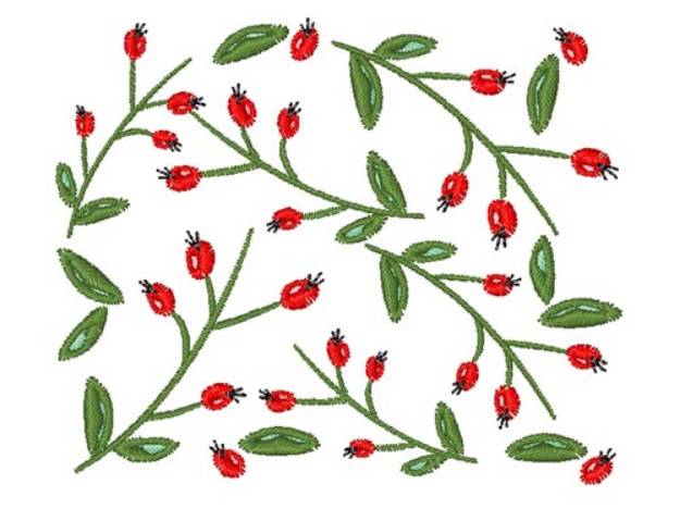 Picture of Berry Branches Machine Embroidery Design