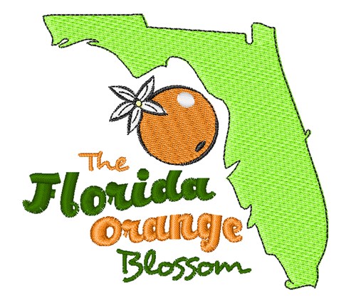 Orange Blossom Machine Embroidery Design