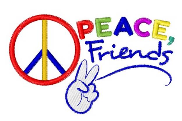 Picture of Peace Friends Machine Embroidery Design