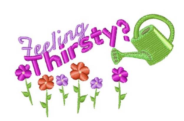 Picture of Feeling Thirsty Machine Embroidery Design