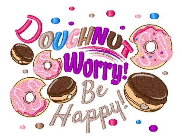 Picture of Doughnut Worry Machine Embroidery Design