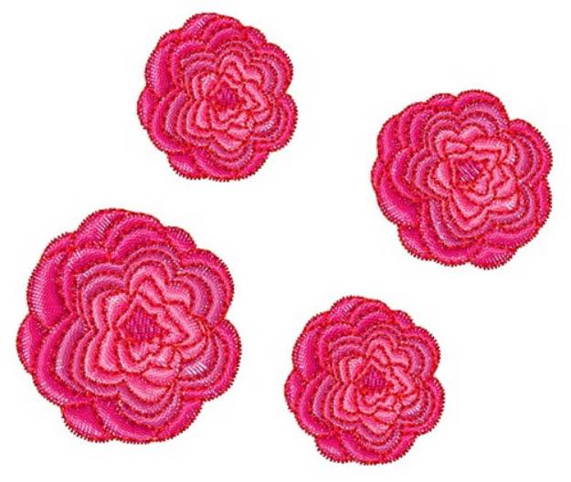 Picture of Camellia Flowers Machine Embroidery Design