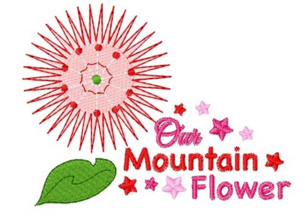 Picture of Mountain Flower Machine Embroidery Design