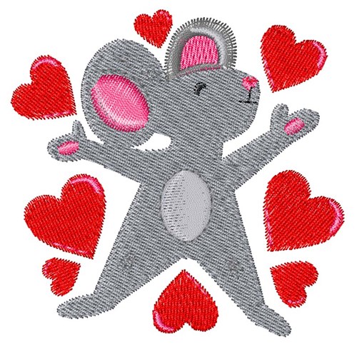 Love Mouse Machine Embroidery Design