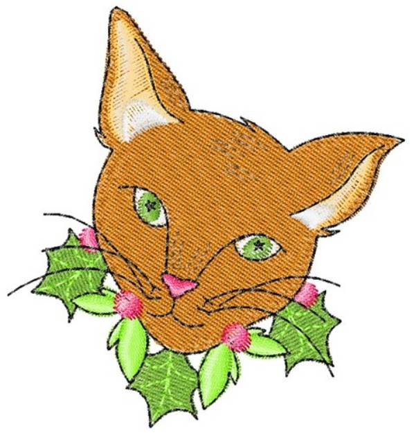 Picture of Cat Head Machine Embroidery Design