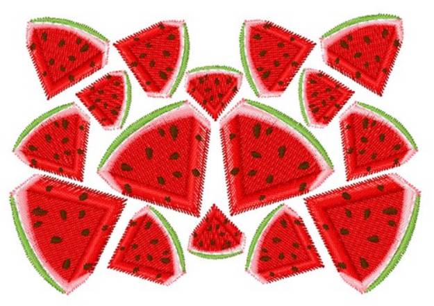 Picture of Watermelon Slices Machine Embroidery Design