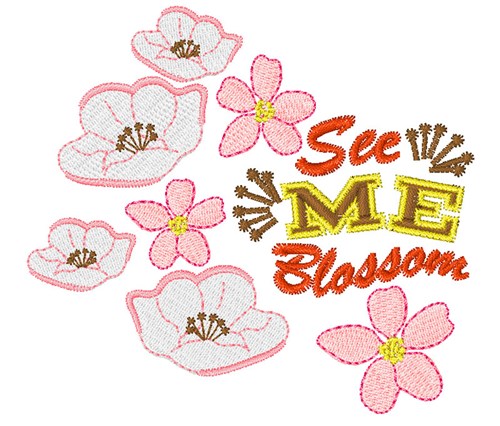 See Me Blossom Machine Embroidery Design