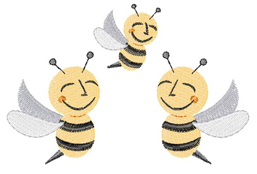 Bumble Bees Machine Embroidery Design