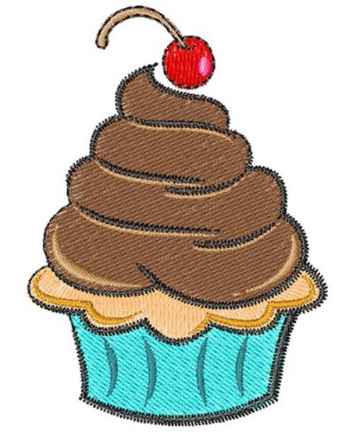 Picture of Cherry Cupcake Machine Embroidery Design