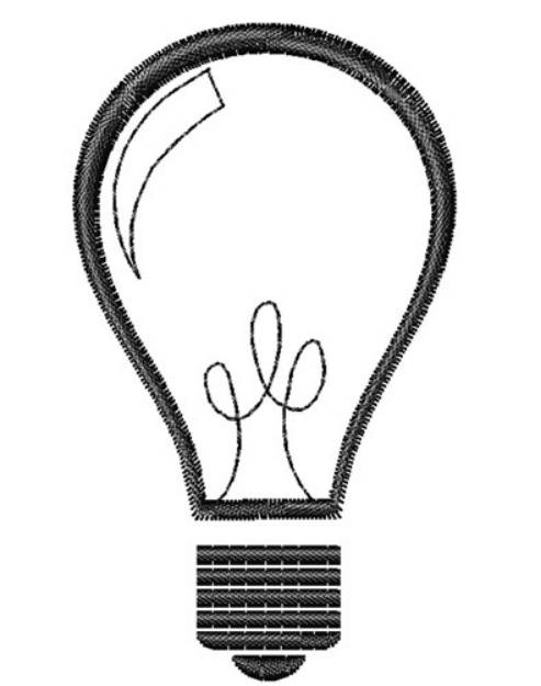 Picture of Light Bulb Machine Embroidery Design