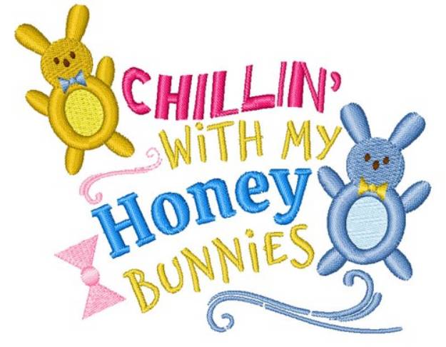 Picture of My Honey Bunnies Machine Embroidery Design