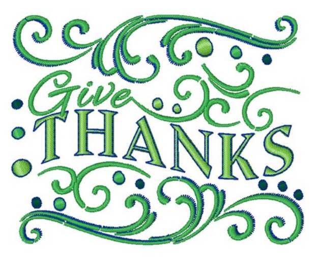 Picture of Give Thanks Machine Embroidery Design