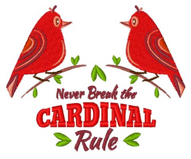 Picture of Cardinal Rule Machine Embroidery Design