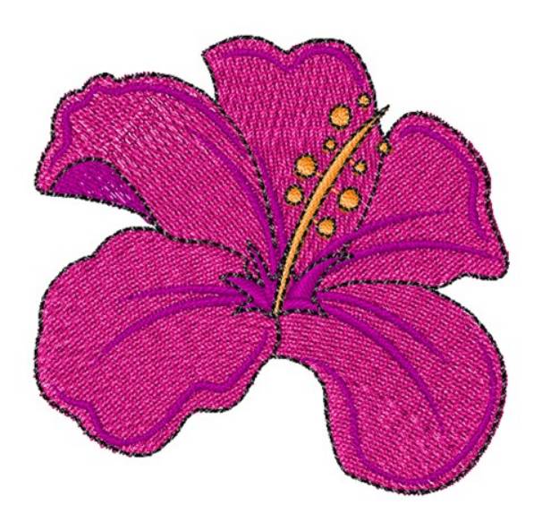Picture of Purple Hibiscus Machine Embroidery Design