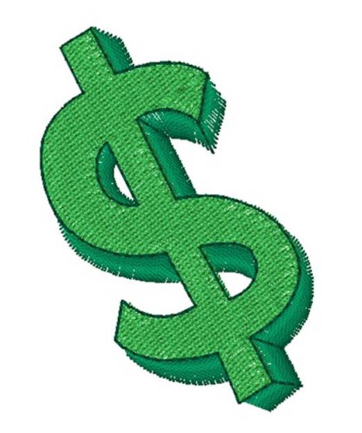 Picture of Dollar Sign Machine Embroidery Design