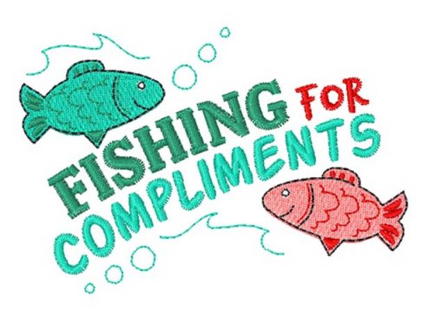 Picture of Fishing For Compliments Machine Embroidery Design