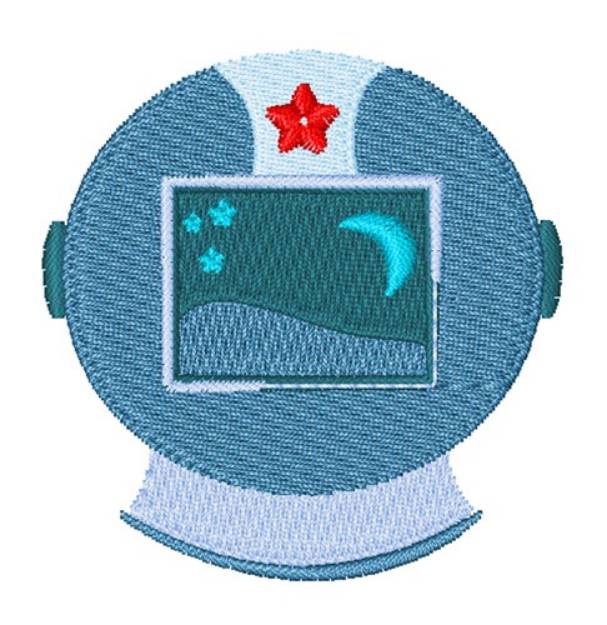 Picture of Astronaut Helmet Machine Embroidery Design