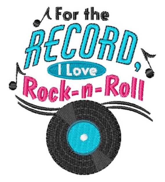 Picture of Love Rock-N-Roll Machine Embroidery Design