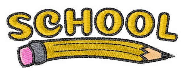 Picture of School Pencil Machine Embroidery Design