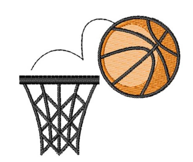 Picture of Basketball Machine Embroidery Design