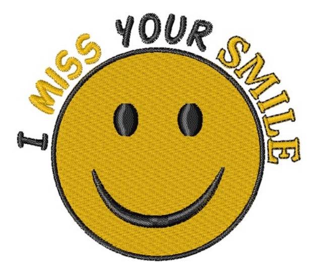 Picture of Miss Your Smile Machine Embroidery Design