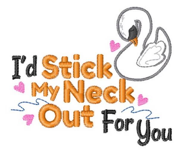 Picture of Stick My Neck Out Machine Embroidery Design