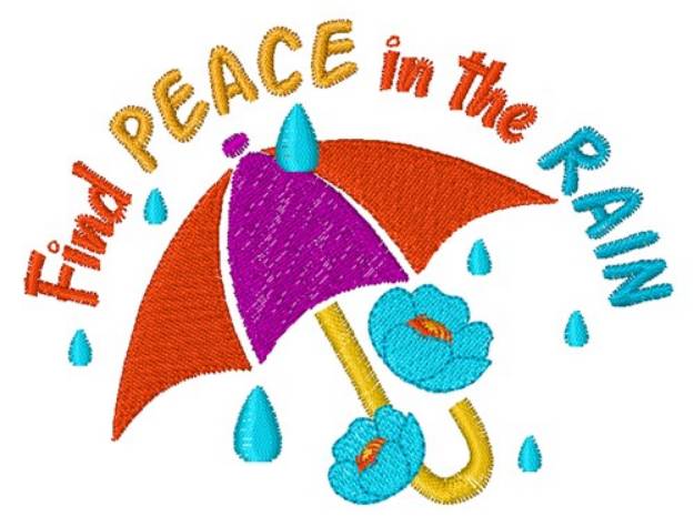 Picture of Peace In Rain Machine Embroidery Design