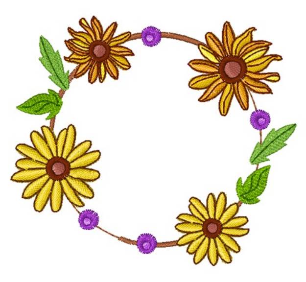 Picture of Daisy Wreath Machine Embroidery Design