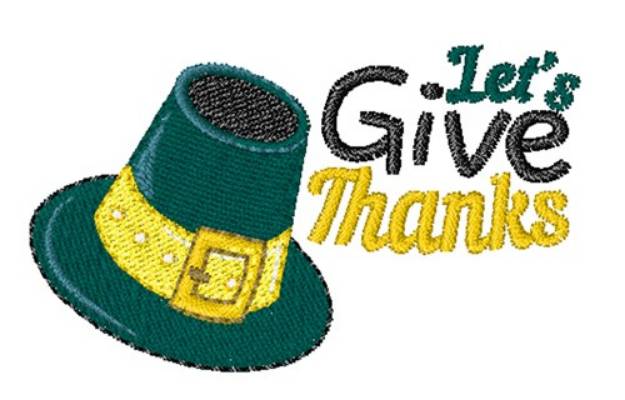 Picture of Lets Give Thanks Machine Embroidery Design