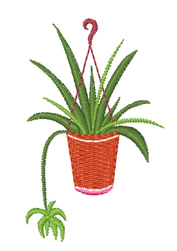 Hanging Plant Machine Embroidery Design