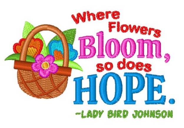 Picture of Lady Bird Johnson Flowers Machine Embroidery Design