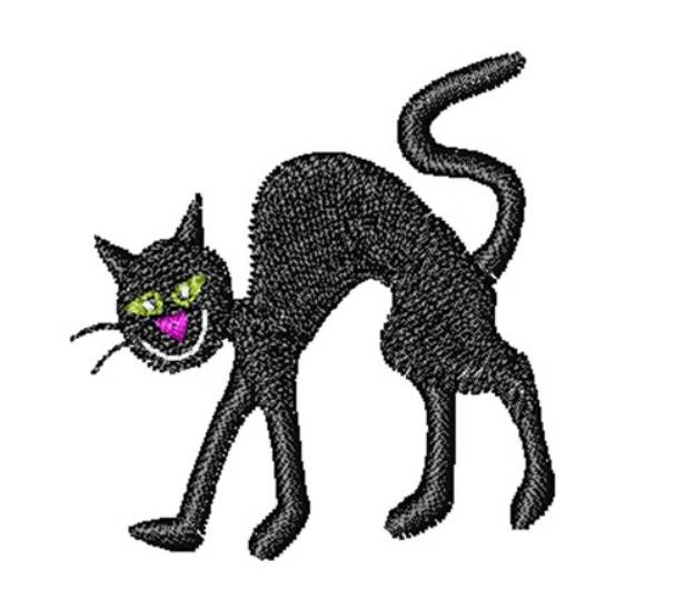 Picture of Halloween Black Cat Machine Embroidery Design