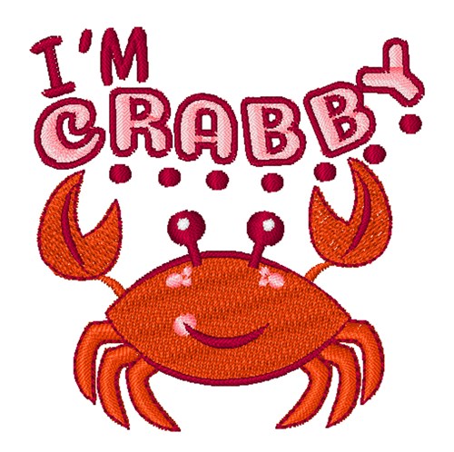 Im Crabby Machine Embroidery Design