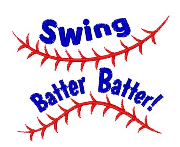 Picture of Swing Batter Machine Embroidery Design