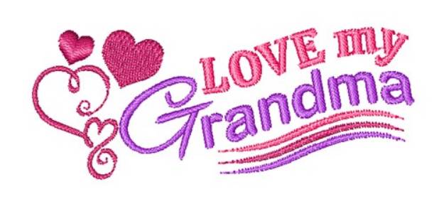 Picture of Love My Grandma Machine Embroidery Design