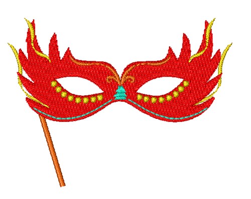 Masquerade Mask Machine Embroidery Design