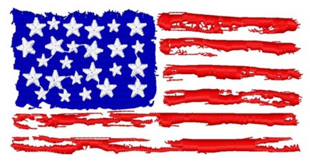 Picture of Distressed USA Flag Machine Embroidery Design